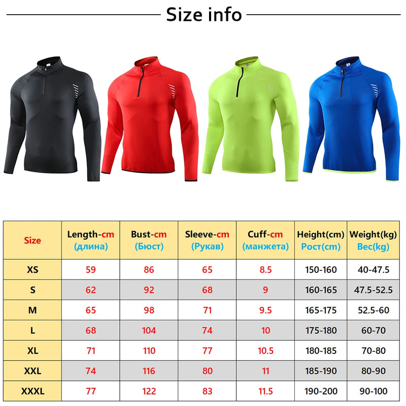 Long Sleeve Sports Shirt Stand Collar Quick Dry