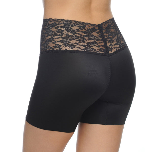 Boy Short Slimmer With Lace Waist Band Black