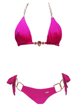 Triangle Top & Tie Side Bottom - Pink